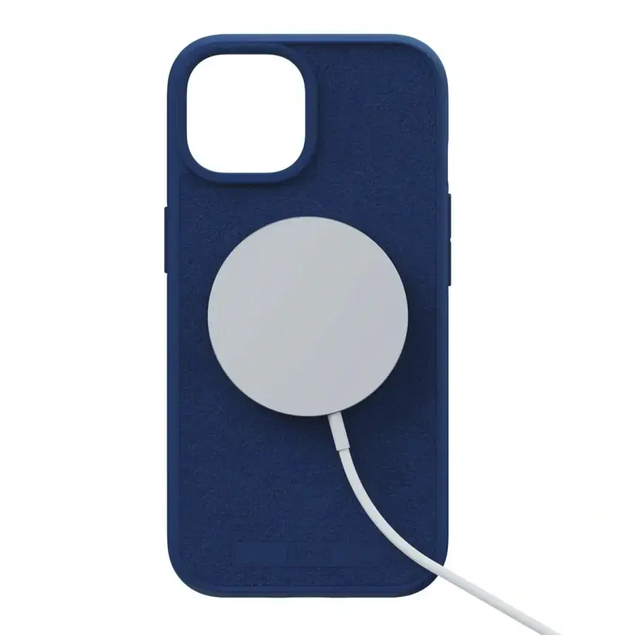 Чохол Njord Suede MagSafe Case for iPhone 15 - Navy Blue (NA51SU01)