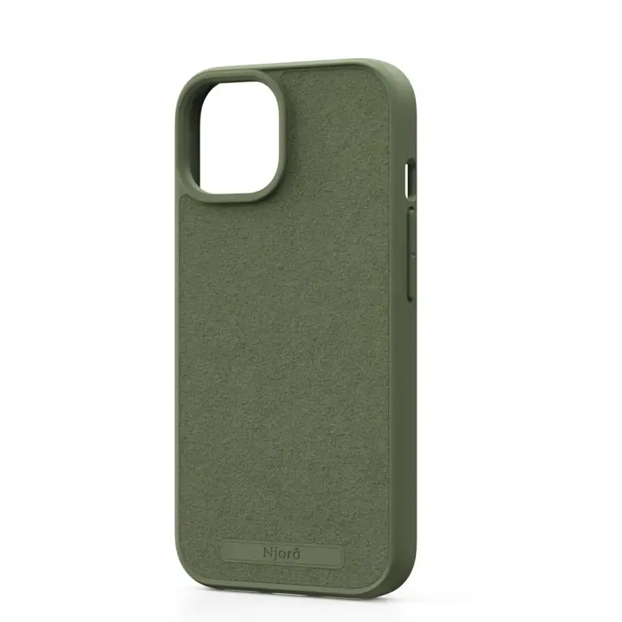 Чехол Njord Suede MagSafe Case for iPhone 15 - Olive (NA51SU06)