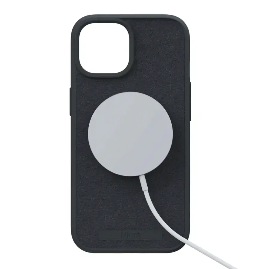 Чохол Njord Suede MagSafe Case for iPhone 15 Plus - Black (NA52SU00)