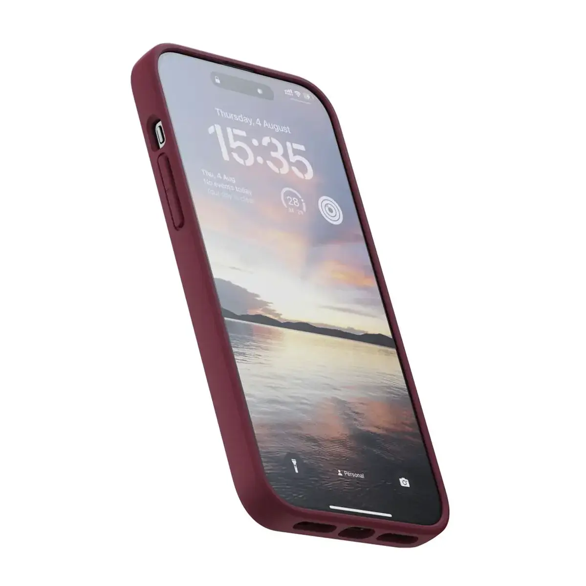 Чохол Njord Suede MagSafe Case for iPhone 15 Plus - Crimson Red (NA52SU11)