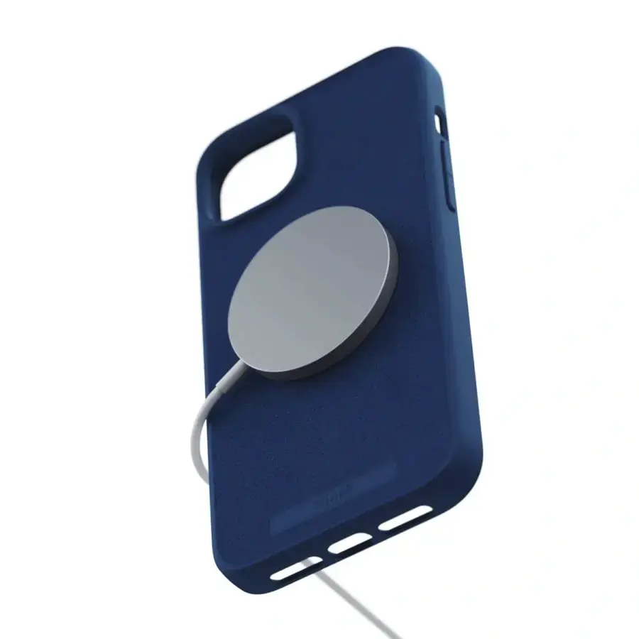 Чохол Njord Suede MagSafe Case for iPhone 15 Plus - Navy Blue (NA52SU01)