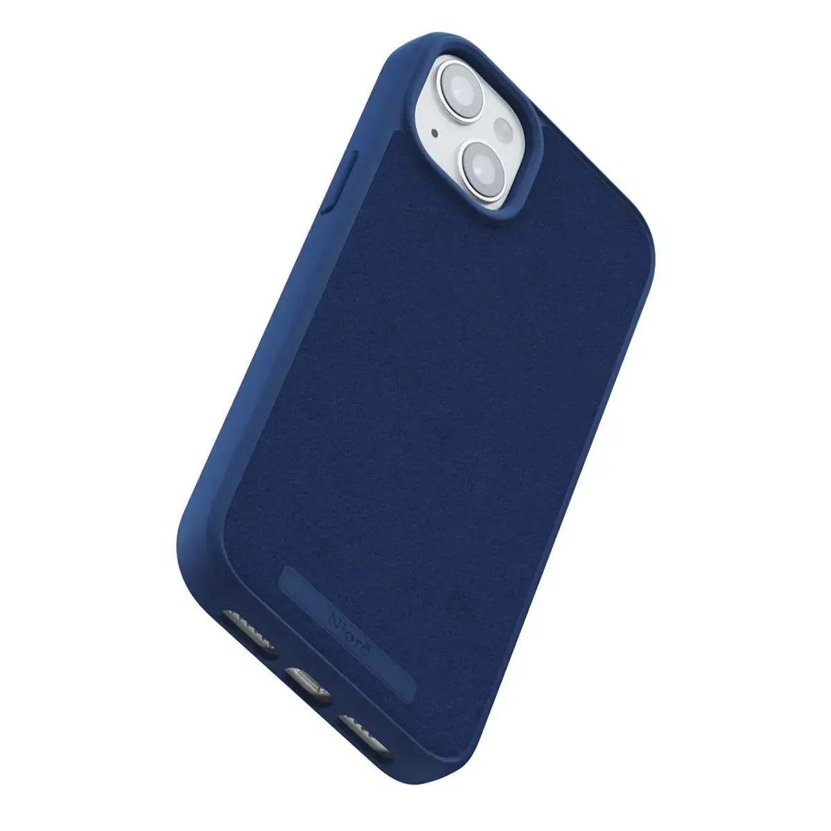 Чехол Njord Suede MagSafe Case for iPhone 15 Plus - Navy Blue (NA52SU01)
