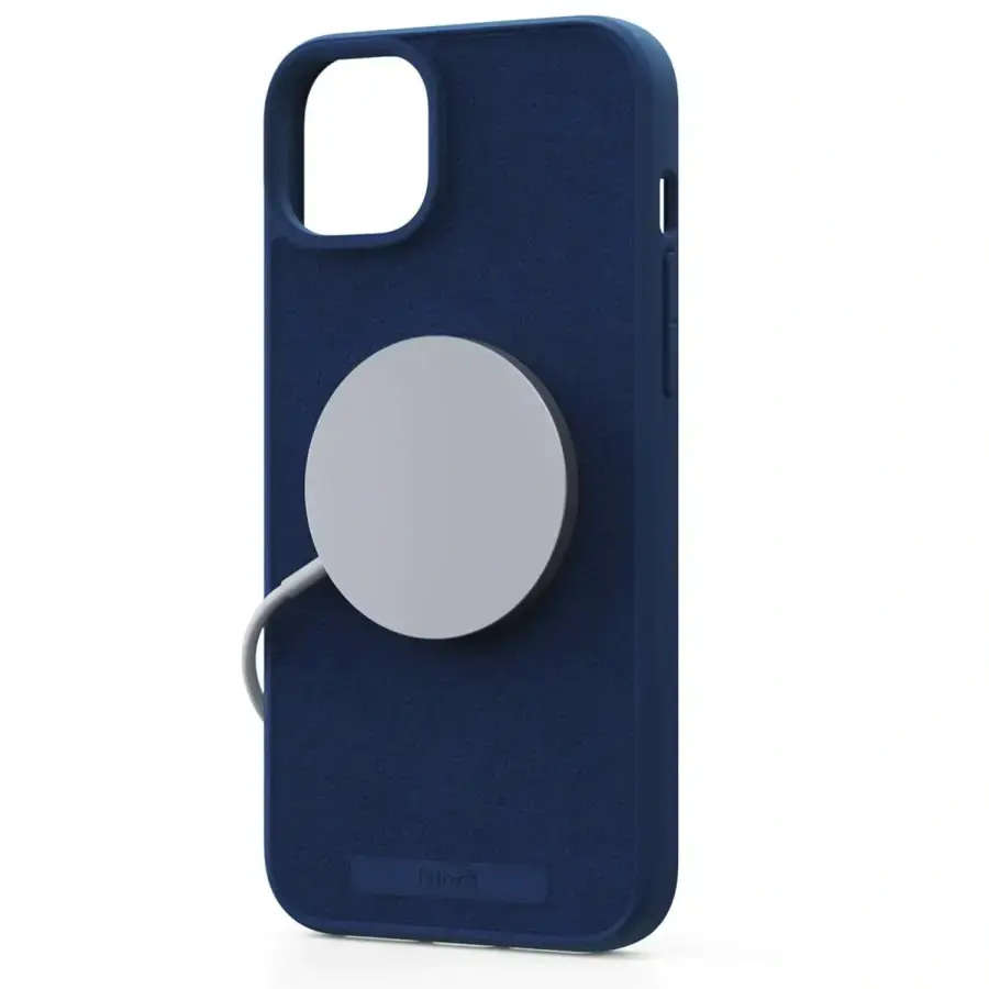 Чохол Njord Suede MagSafe Case for iPhone 15 Plus - Navy Blue (NA52SU01)