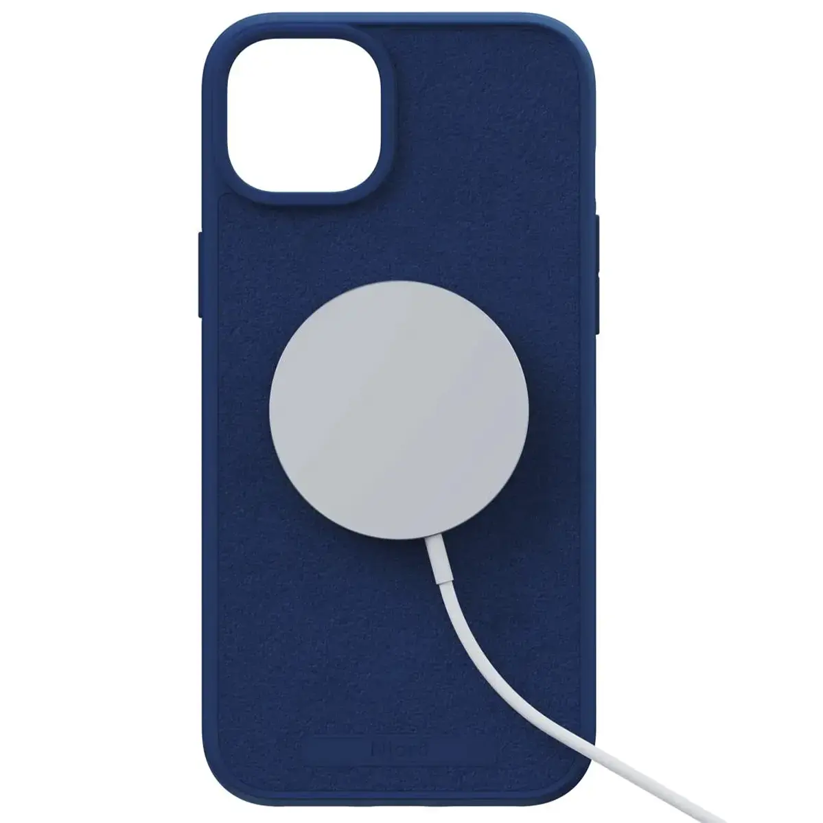 Чехол Njord Suede MagSafe Case for iPhone 15 Plus - Navy Blue (NA52SU01)