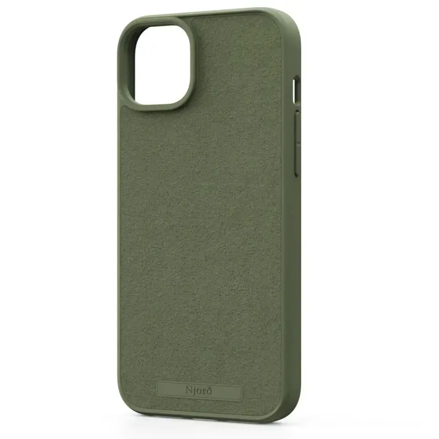 Чехол Njord Suede MagSafe Case for iPhone 15 Plus - Olive (NA52SU06)