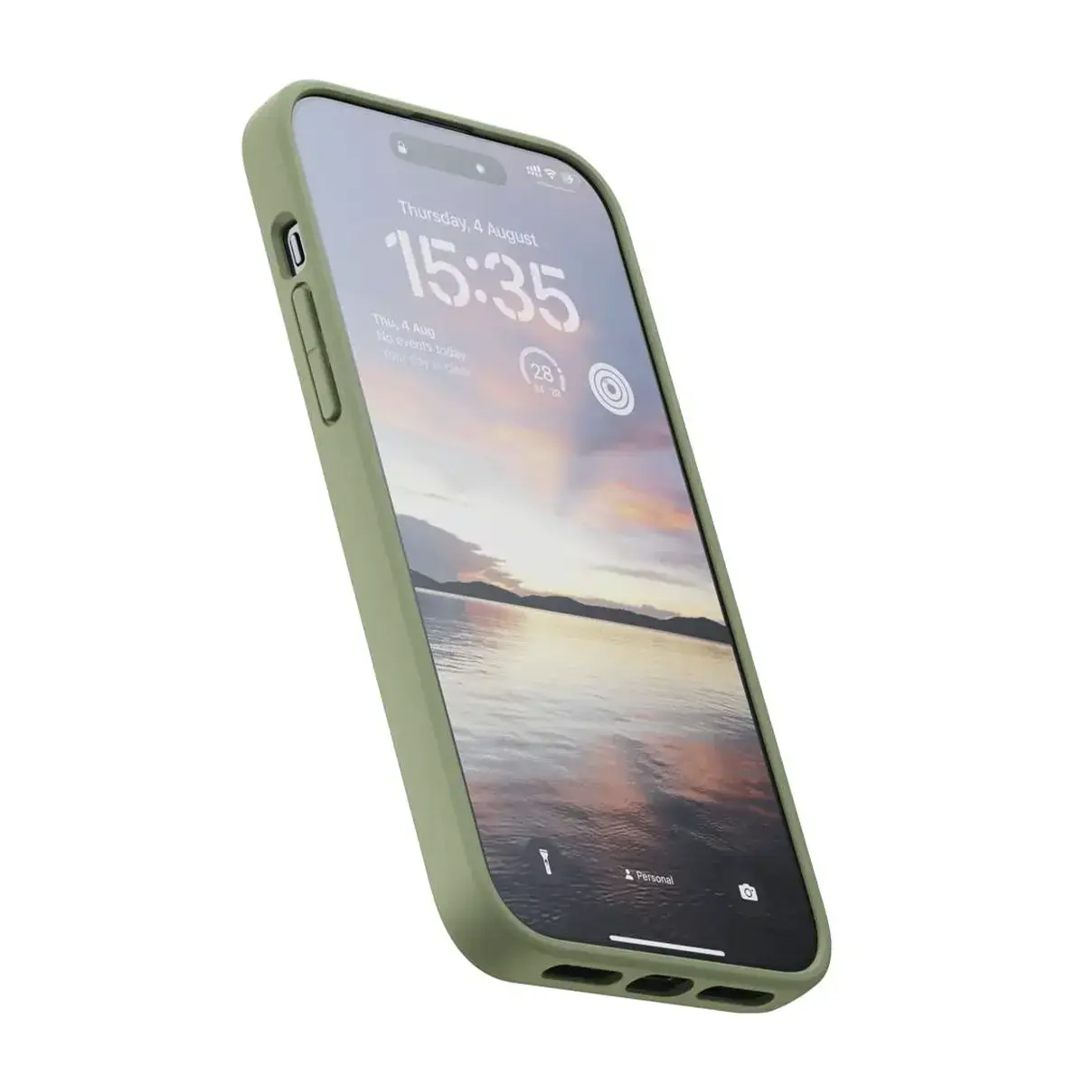 Чехол Njord Suede MagSafe Case for iPhone 15 Plus - Olive (NA52SU06)