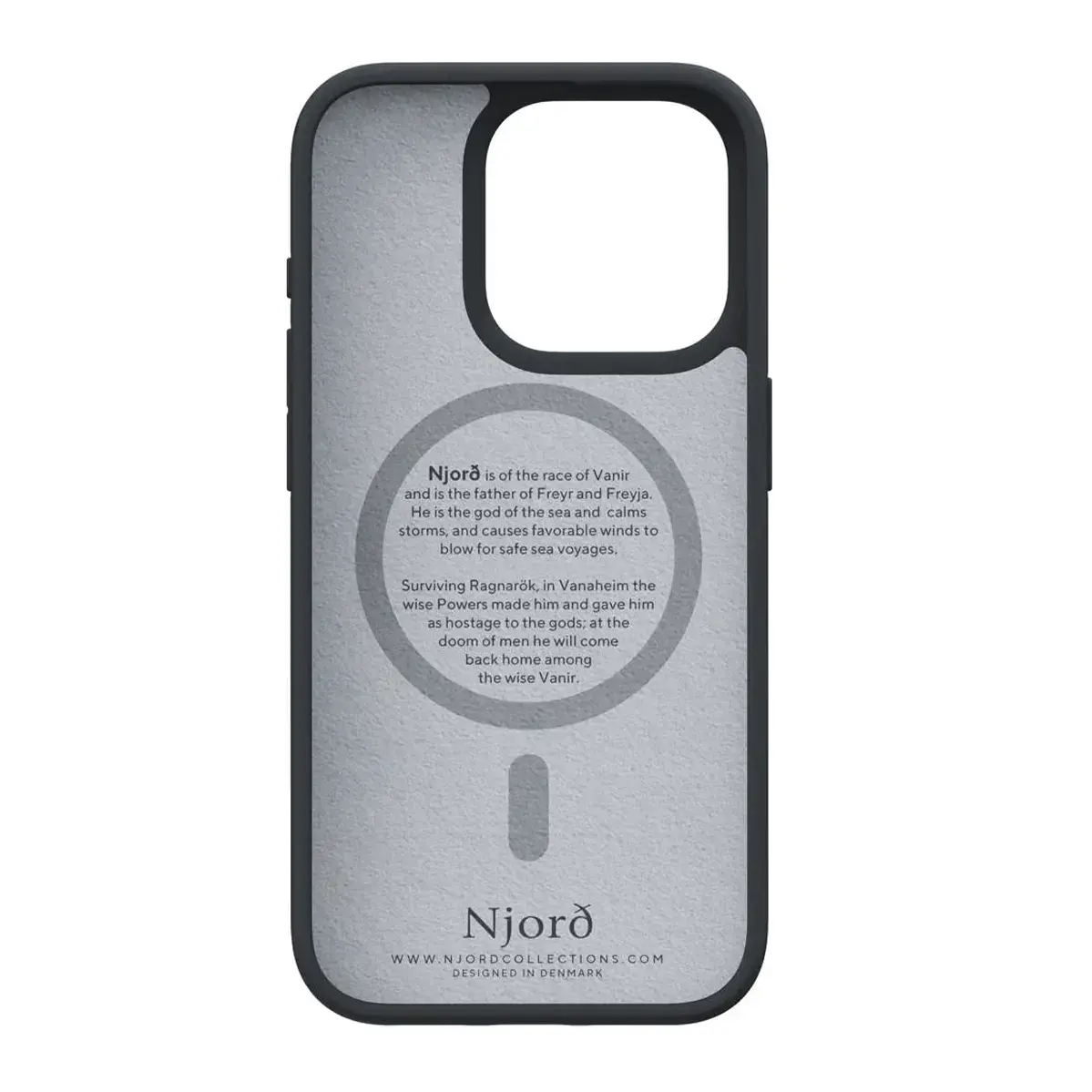 Чохол Njord Suede MagSafe Case for iPhone 15 Pro - Black (NA53SU00)