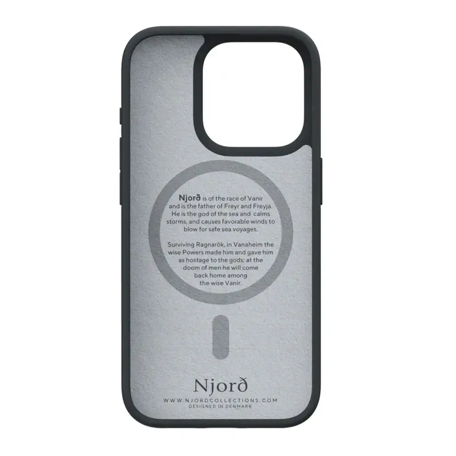 Чехол Njord Suede MagSafe Case for iPhone 15 Pro - Black (NA53SU00)