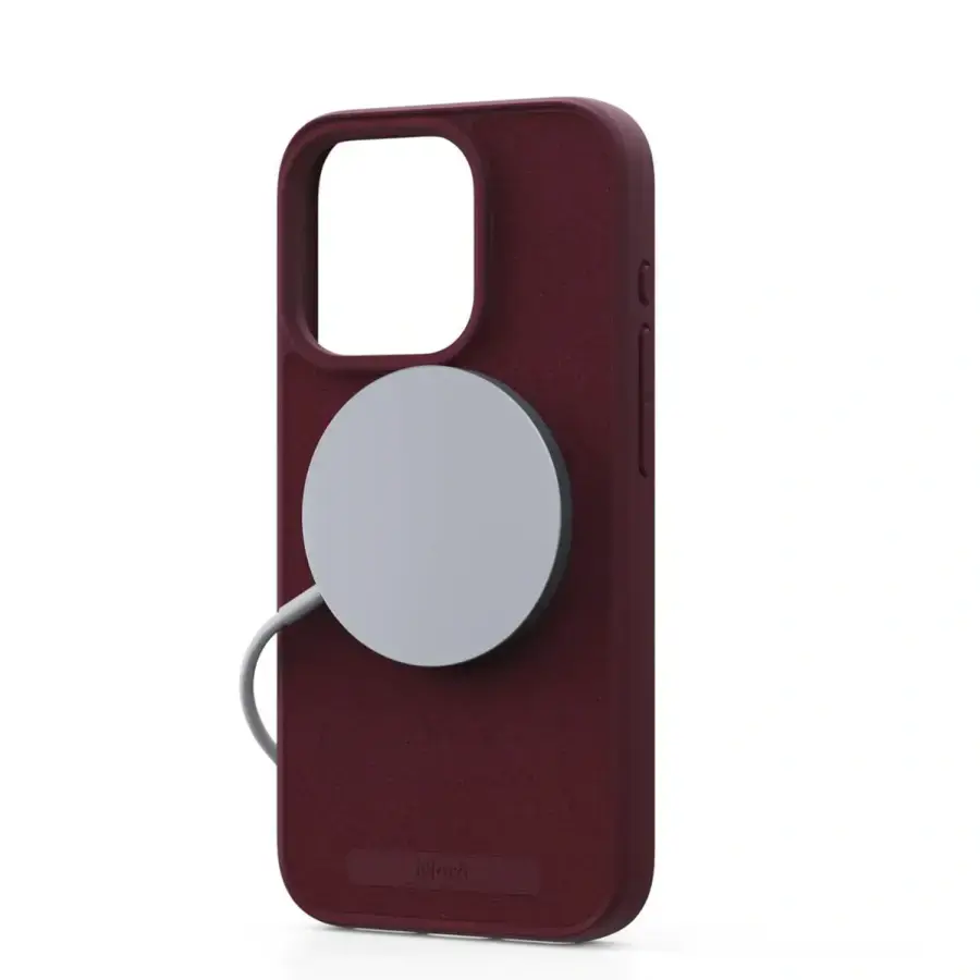 Чехол Njord Suede MagSafe Case for iPhone 15 Pro - Crimson Red (NA53SU11)