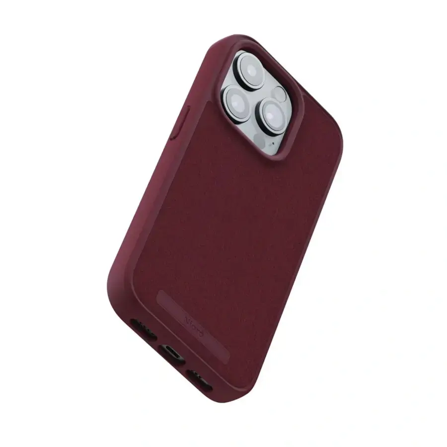 Чехол Njord Suede MagSafe Case for iPhone 15 Pro - Crimson Red (NA53SU11)