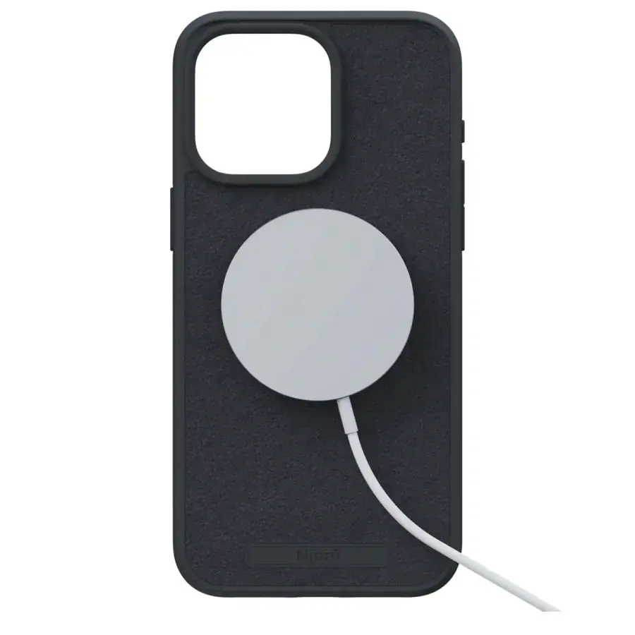 Чехол Njord Suede MagSafe Case for iPhone 15 Pro Max - Black (NA54SU00)