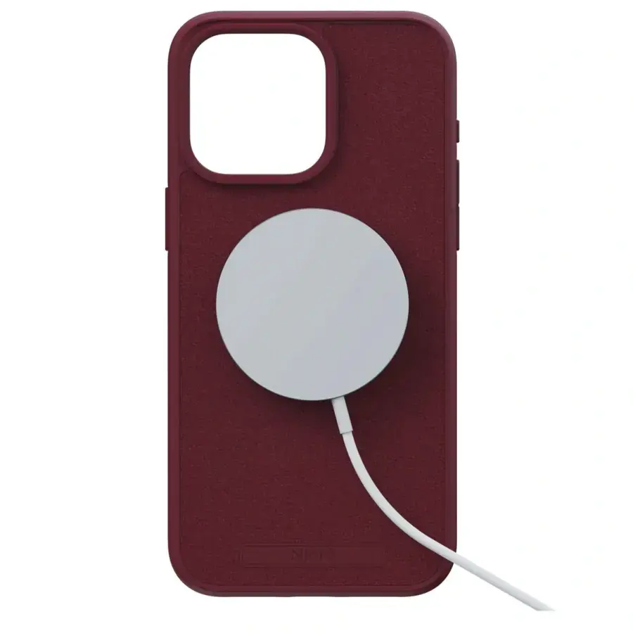 Чехол Njord Suede MagSafe Case for iPhone 15 Pro Max - Crimson Red (NA54SU11)