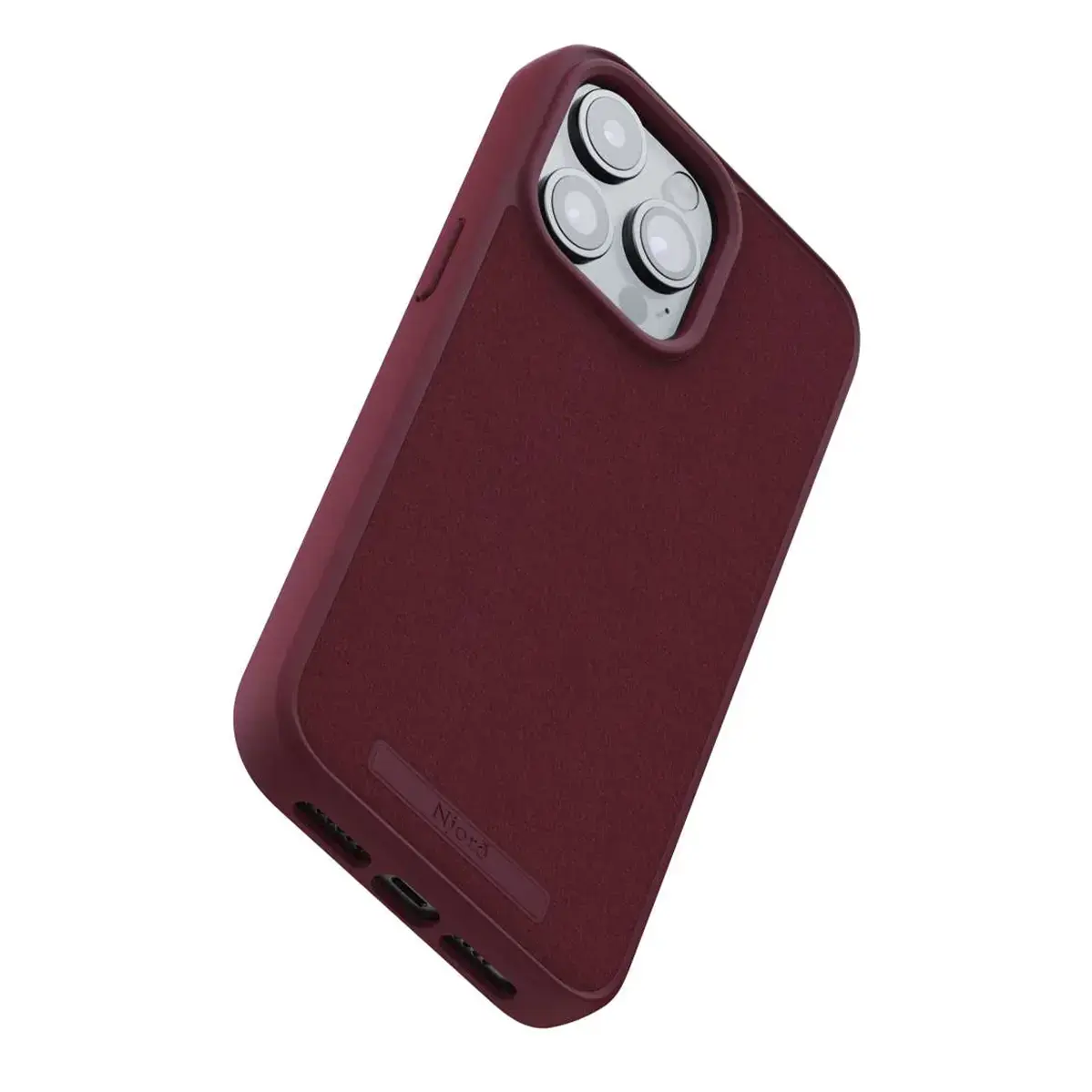 Чохол Njord Suede MagSafe Case for iPhone 15 Pro Max - Crimson Red (NA54SU11)