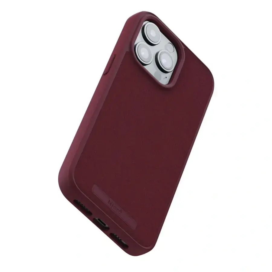 Чехол Njord Suede MagSafe Case for iPhone 15 Pro Max - Crimson Red (NA54SU11)