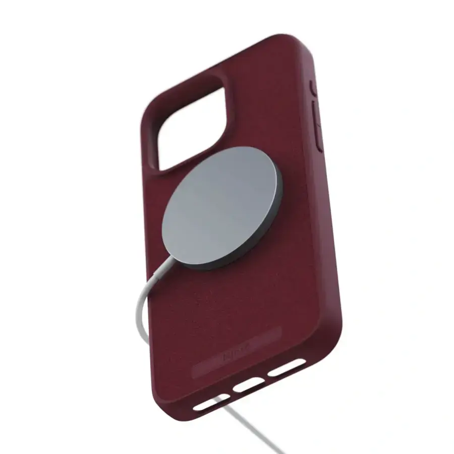 Чехол Njord Suede MagSafe Case for iPhone 15 Pro Max - Crimson Red (NA54SU11)