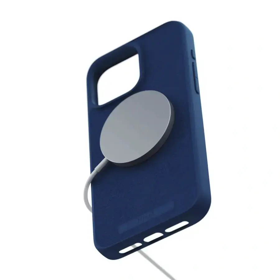 Чохол Njord Suede MagSafe Case for iPhone 15 Pro Max - Navy Blue (NA54SU01)