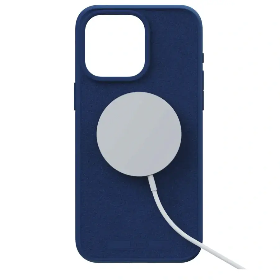 Чохол Njord Suede MagSafe Case for iPhone 15 Pro Max - Navy Blue (NA54SU01)