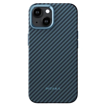 Чехол Pitaka MagEZ Case Pro 4 Twill 1500D for iPhone 15 - Black/Blue (KI1508MMP)