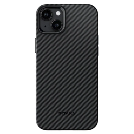 Чехол Pitaka MagEZ Case Pro 4 Twill 1500D for iPhone 15 - Black/Grey (KI1501MMP)