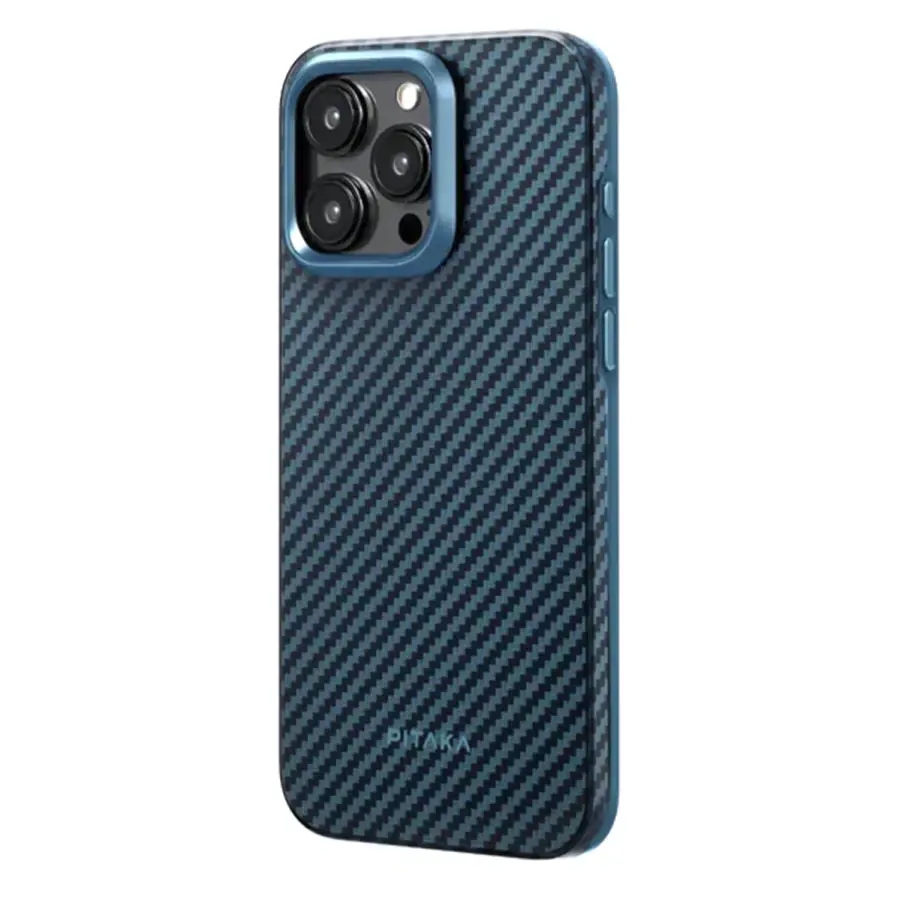 Чохол Pitaka MagEZ Case Pro 4 Twill 1500D for iPhone 15 Pro - Black/Blue (KI1508PPA)