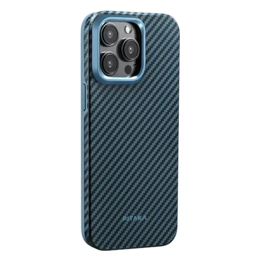 Чохол Pitaka MagEZ Case Pro 4 Twill 1500D for iPhone 15 Pro - Black/Blue (KI1508PPA)