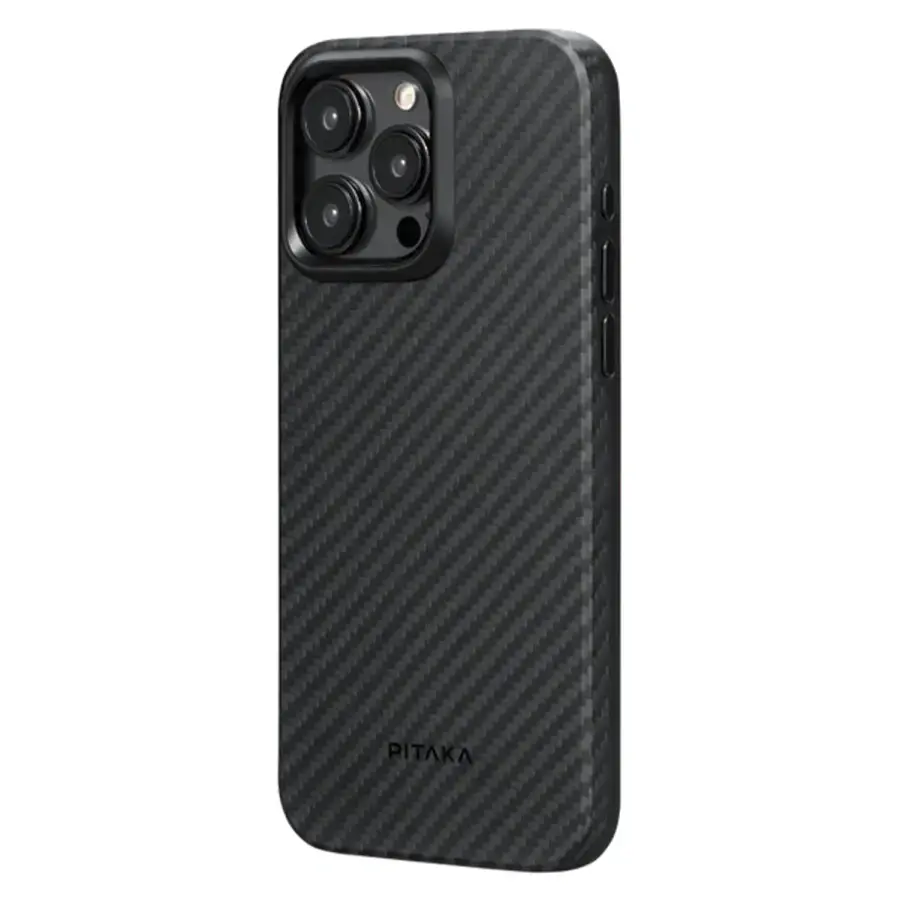 Чехол Pitaka MagEZ Case Pro 4 Twill 1500D for iPhone 15 Pro Max - Black/Grey (KI1501PMP)