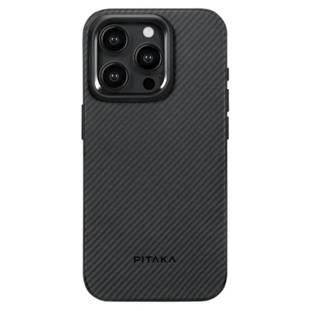 Чехол Pitaka MagEZ Case Pro 4 Twill 600D for iPhone 15 Pro - Black/Grey (KI1501PPA)