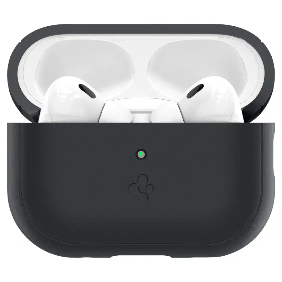 Чехол Spigen для AirPods Pro 2 Silicone Fit - Black/Green Strap (ACS05810)