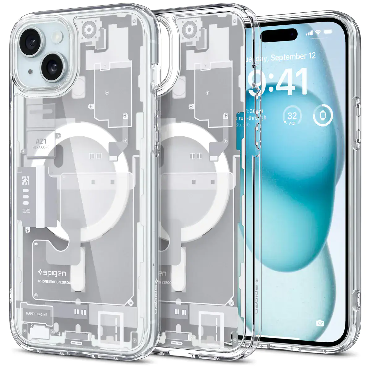 Чехол Spigen Ultra Hybrid Zero One with MagSafe for iPhone 15 Plus - White (ACS07035)