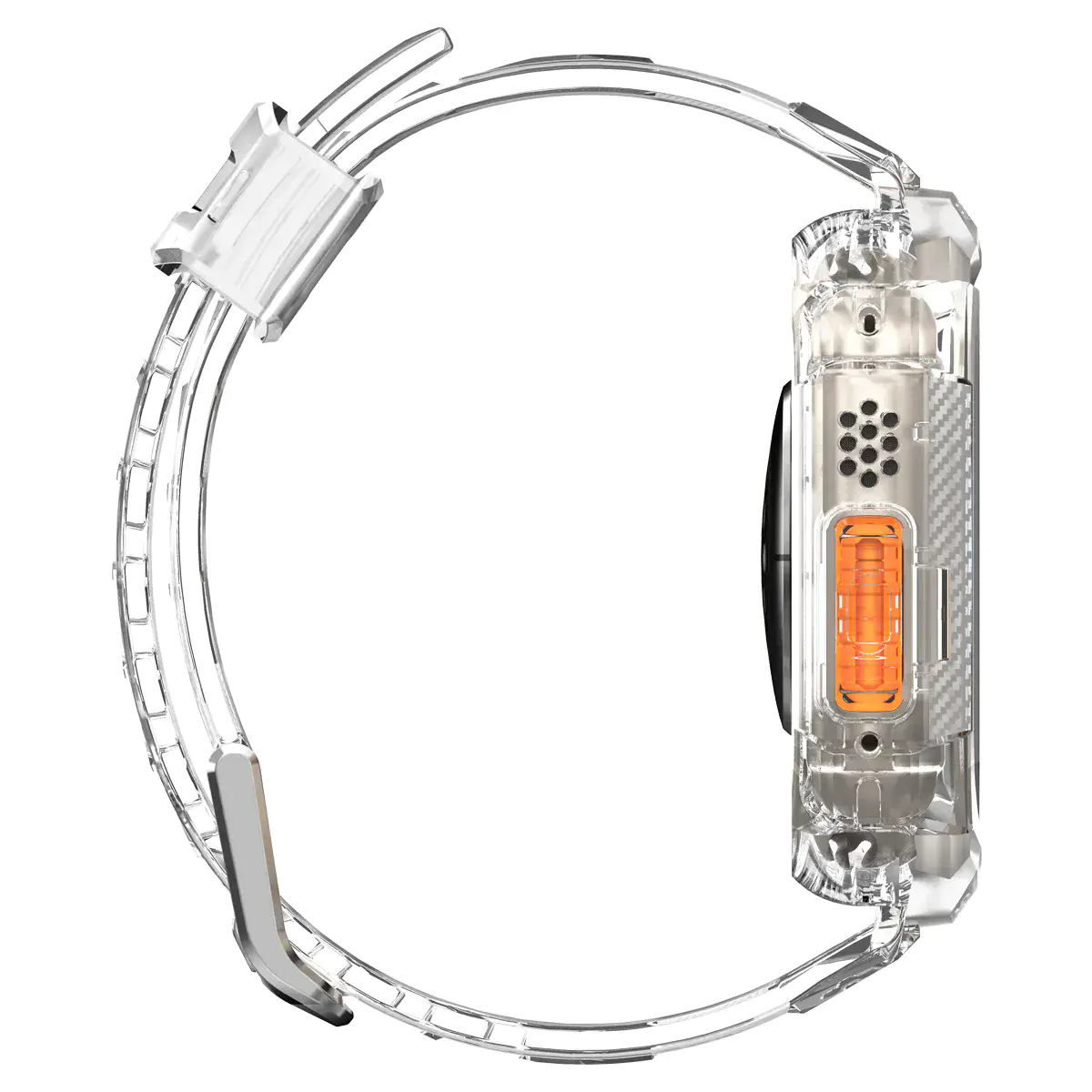 Чохол та ремінець 2в1 Spigen Case Rugged Armor Pro for Apple Watch Ultra 49mm - Crystal Clear (ACS05461)