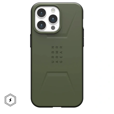 Чохол UAG Civilian Case with MagSafe for iPhone 15 Pro - Olive Drab (114275117272)