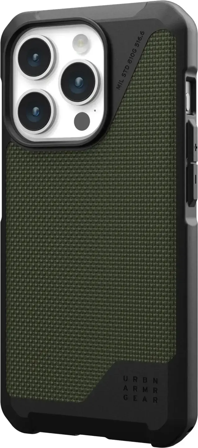 Чохол UAG Metropolis LT Case with MagSafe for iPhone 15 Pro Max - Kevlar Olive (114297113972)