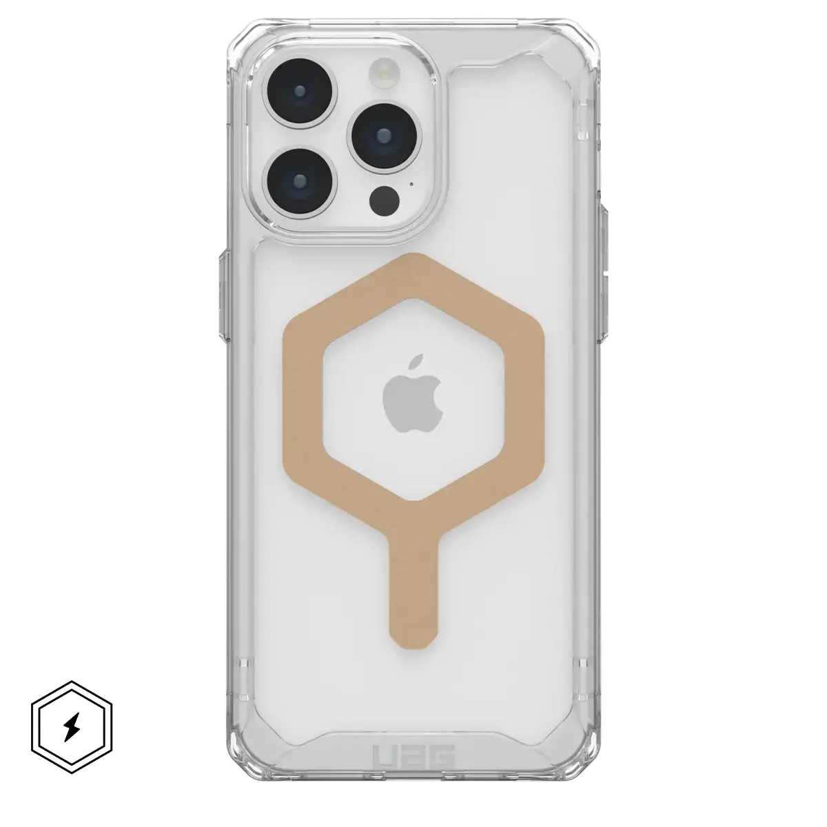 Чехол UAG Plyo Case with MagSafe for iPhone 15 Pro - Ice/Gold (114286114381)
