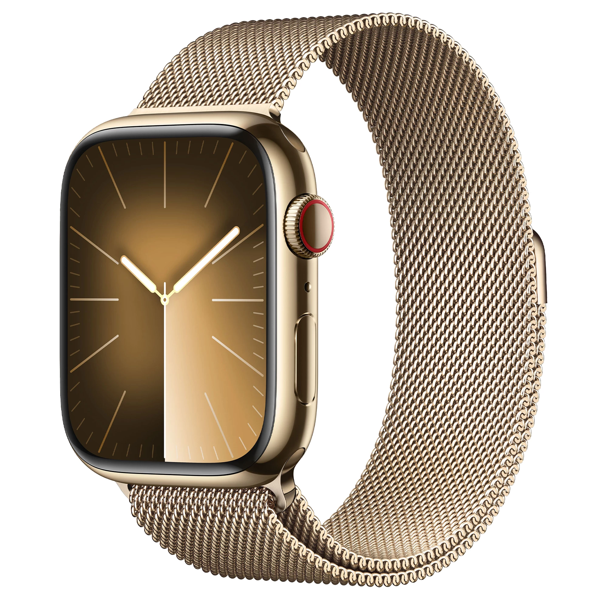 Apple Watch Series 9 GPS + Cellular 45mm Gold Stainless Steel Case with Gold Milanese Loop (MRMU3)