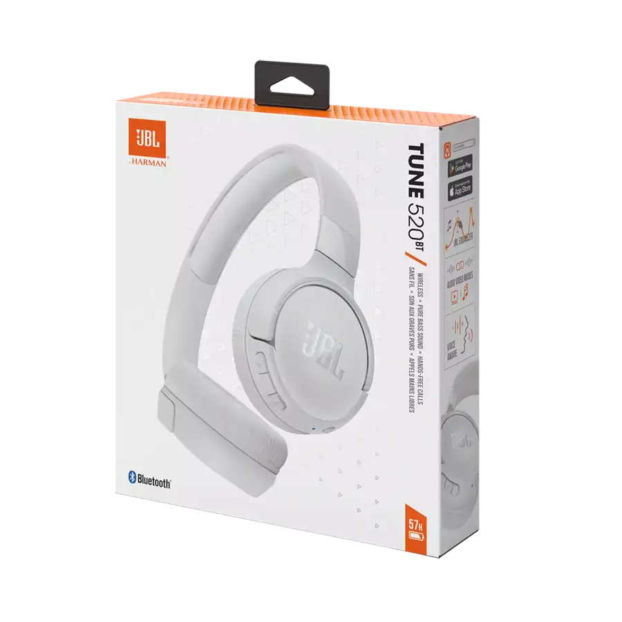 Наушники JBL Tune 520BT - White (JBLT520BTWHTEU)