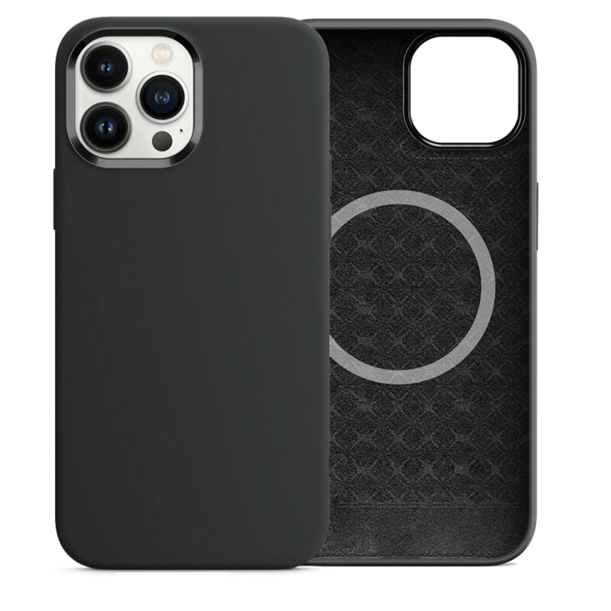 Чохол Comma Magnetic Silicone Nature Series для iPhone 15 Pro Max - Black