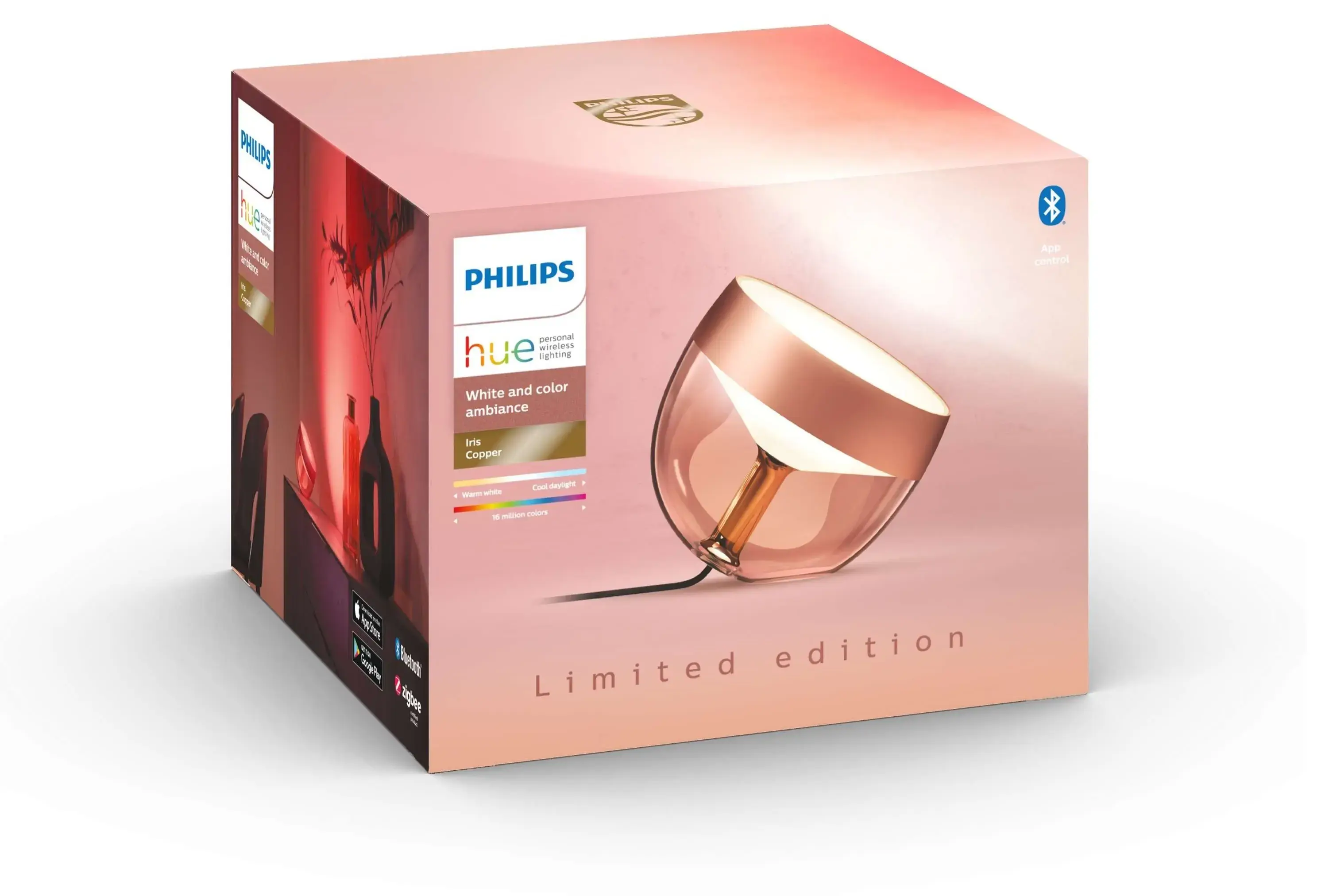 Умная настольная лампа Philips Hue Iris 2000K-6500K Color Bluetooth - Copper (929002376801)