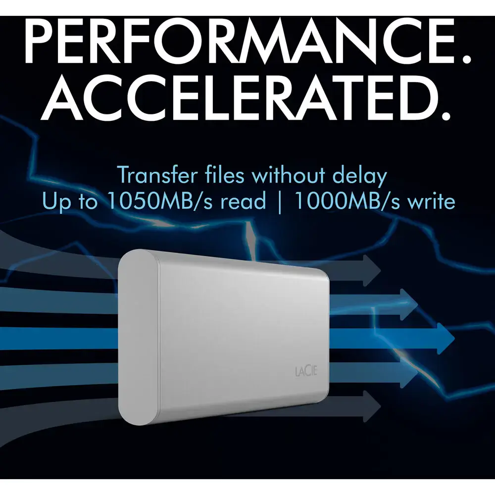 SSD накопичувач Lacie Portable V2 1 TB - Silver (STKS1000400)