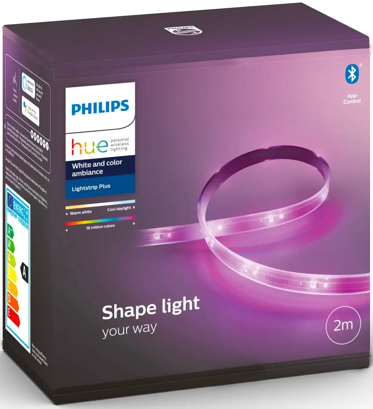 Світлодіодна стрічка Philips Hue Plus 0.5W-20W 2000K-6500K Color Bluetooth 2m (929002269110)