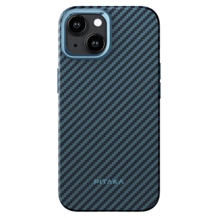 Чохол Pitaka MagEZ Case Pro 4 Twill 1500D for iPhone 15 Plus - Black/Blue (KI1508MP)