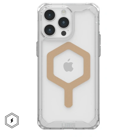 Чохол UAG Plyo Case with MagSafe for iPhone 15 Pro - Ice/Gold (114286114381)