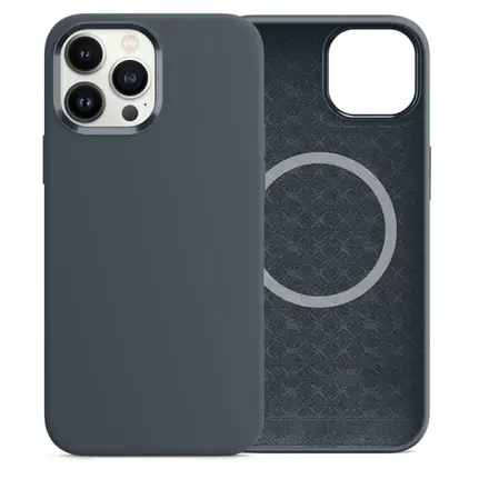 Чехол Comma Magnetic Silicone Nature Series для iPhone 15 Pro Max - Grey