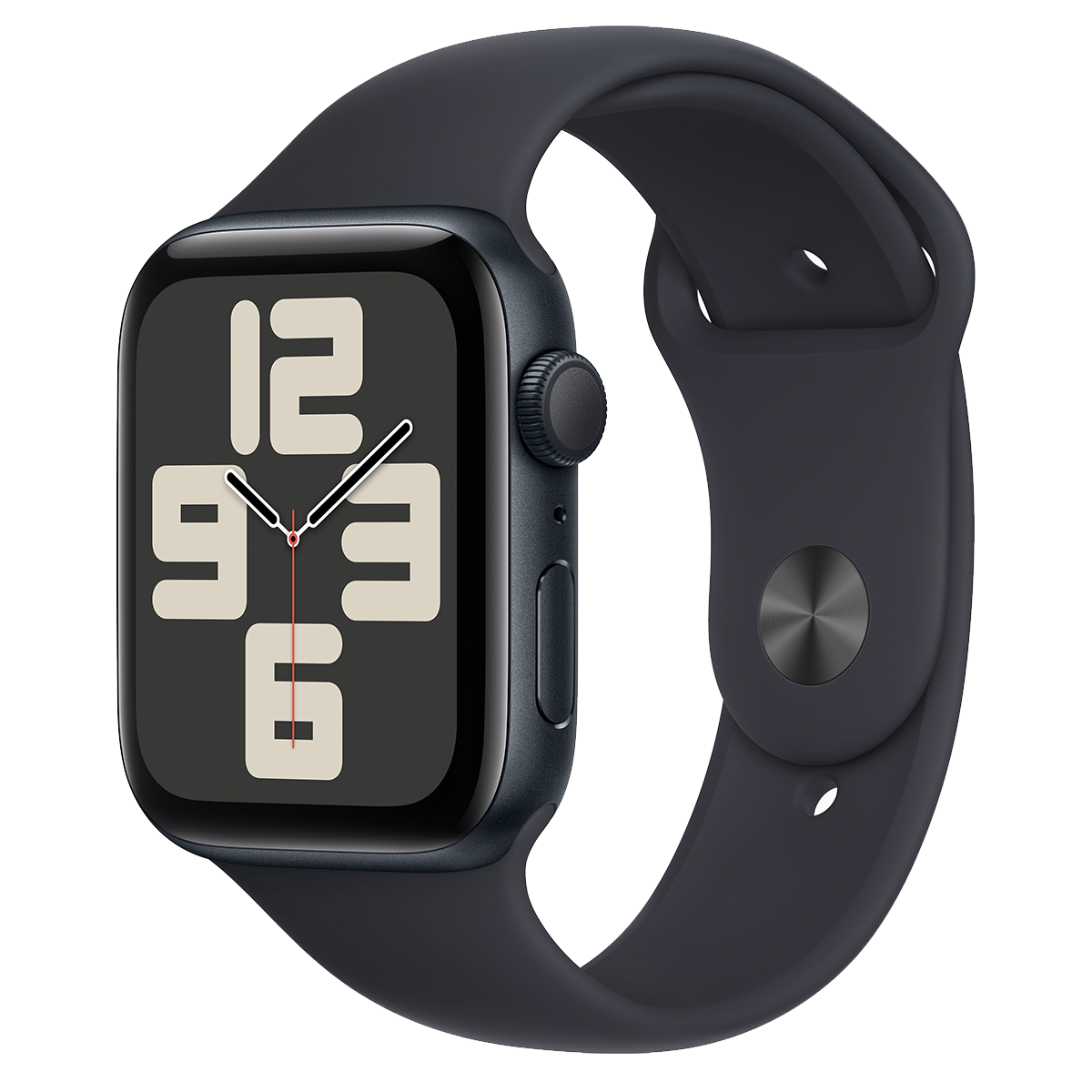 Apple Watch SE 2 2023 GPS 44mm Midnight Aluminum Case with Midnight Sport Band - M/L (MRE93)