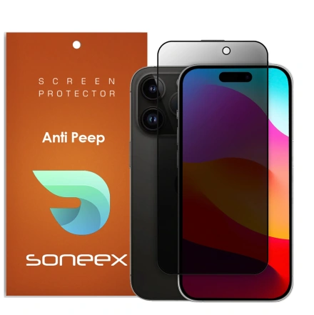 Защитное стекло конфиденциальности Soneex Pro для iPhone 15/14 Pro