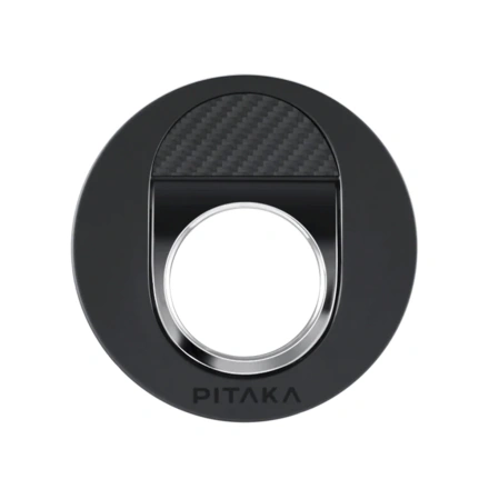 Магнітне кільце-підставка для телефону Pitaka MagEZ Grip Twill 600D Black/Grey (MGB2302)