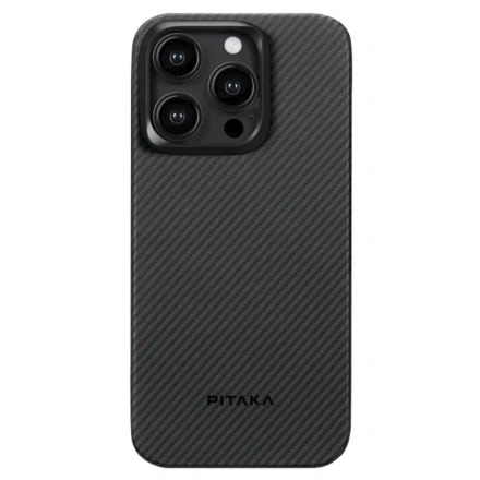 Чехол Pitaka MagEZ Case 4 Twill 600D for iPhone 15 Pro Max - Black/Grey (KI1501PMA)