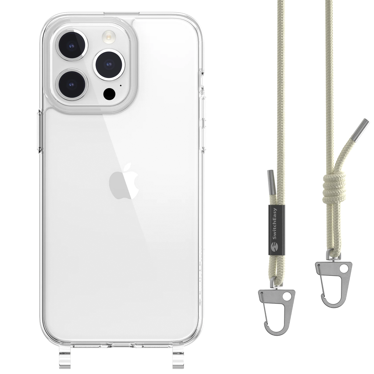 Чохол SwitchEasy Play Lanyard Shockproof Clear case for iPhone 15 Pro Max - White