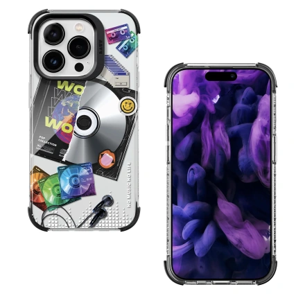 Чехол LAUT POP RETRO MUSIC case with MagSafe for iPhone 15 Pro (L_IP23B_POP_RM)