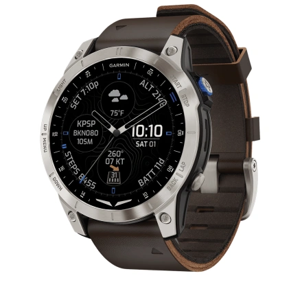 Смарт-часы Garmin D2™ Mach 1 with Oxford Brown Leather Band (010-02582-54/55)