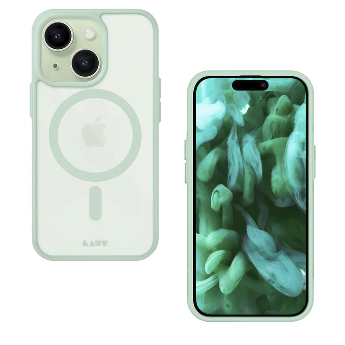 Чехол LAUT HUEX PROTECT case with MagSafe for iPhone 15 Plus - Mint (L_IP23C_HPT_MT)